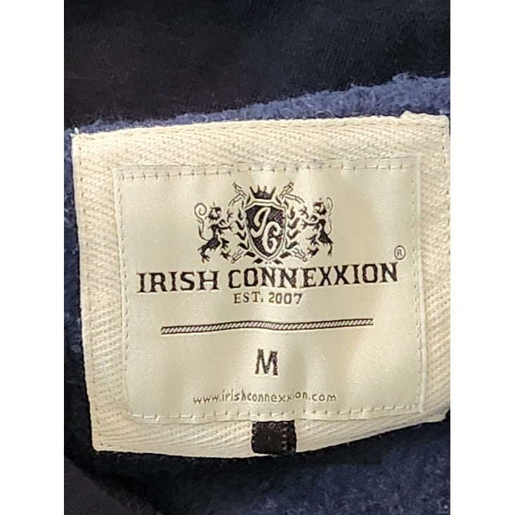 Irish Connexxion Navy Ireland Embroidered Quarter Zip Sweatshirt Size Medium