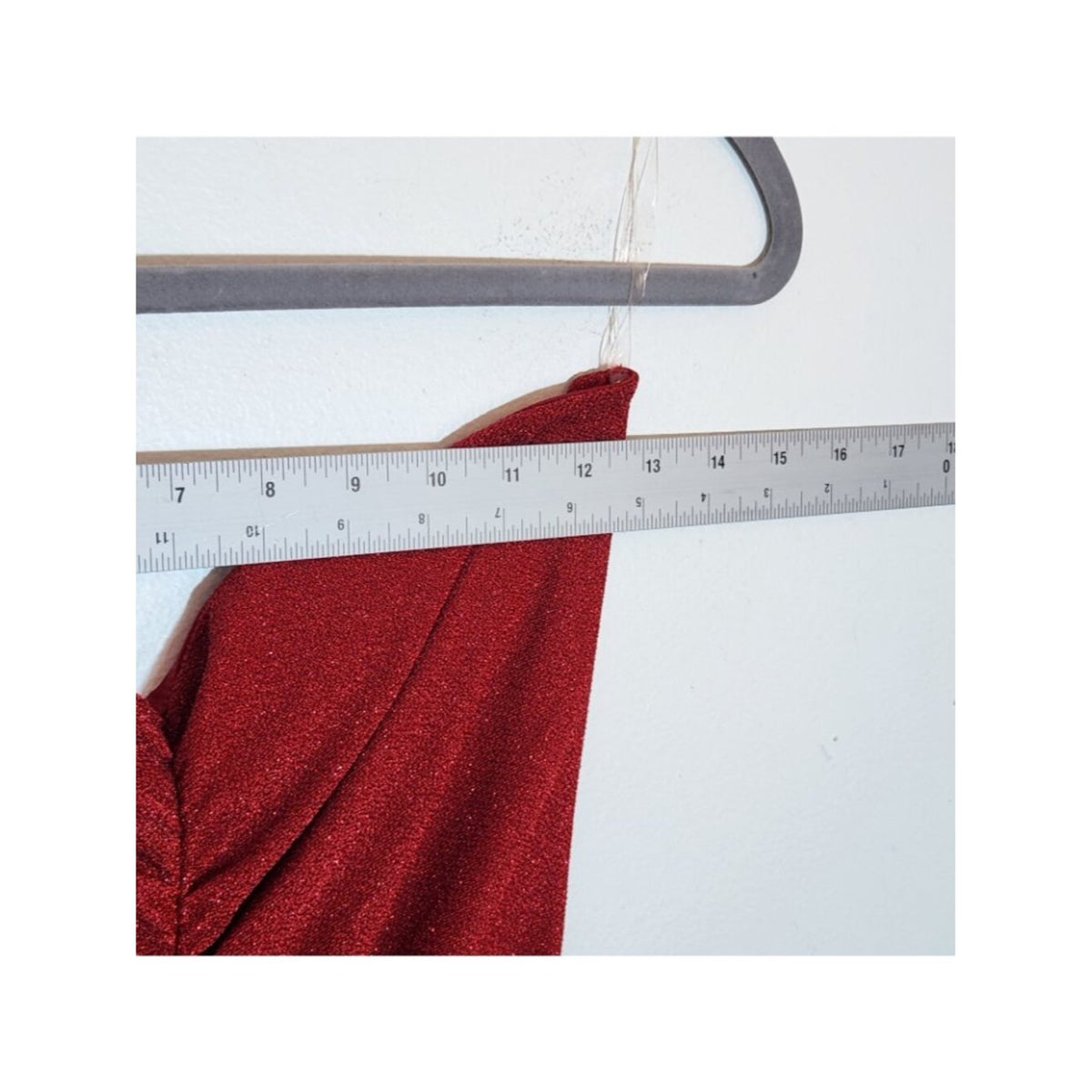 HYFVE Dark Red Sparkly Strapless Bodycon Maxi Dress Size Medium