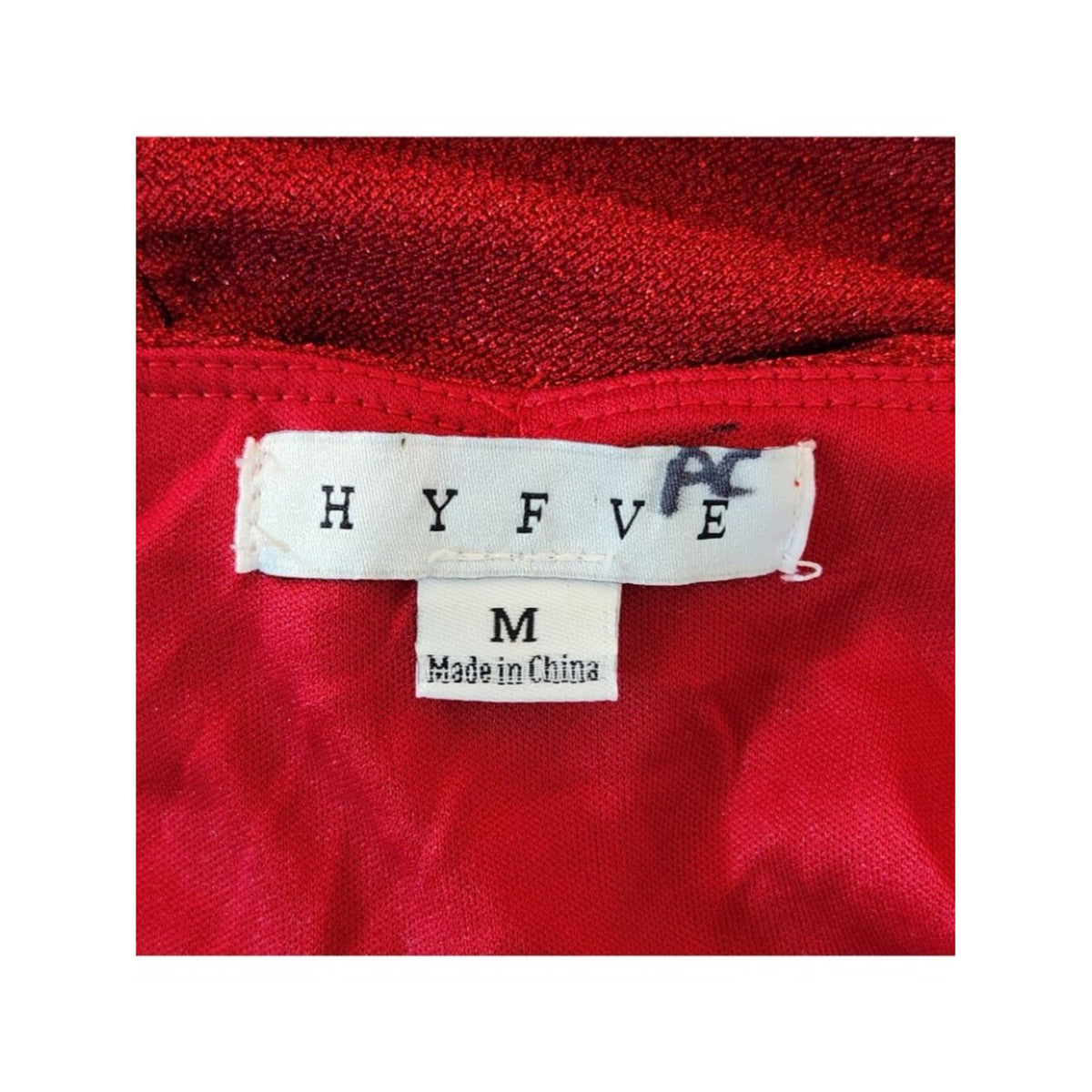HYFVE Dark Red Sparkly Strapless Bodycon Maxi Dress Size Medium