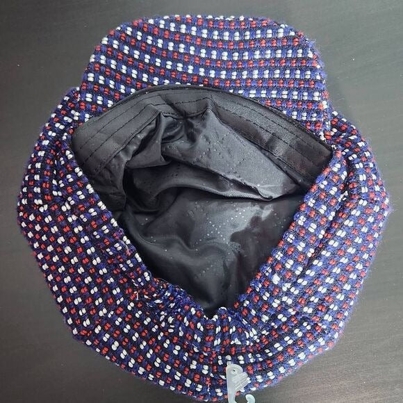 Magid Hats Red, White, and Blue Embroidered Newsboy Hat NWOT One Size