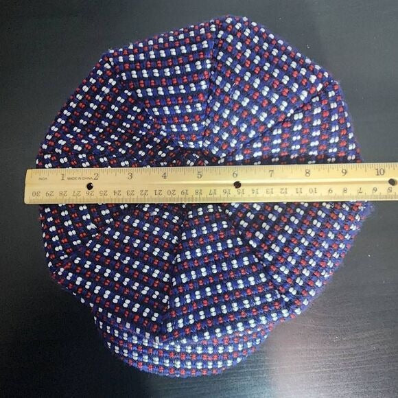 Magid Hats Red, White, and Blue Embroidered Newsboy Hat NWOT One Size