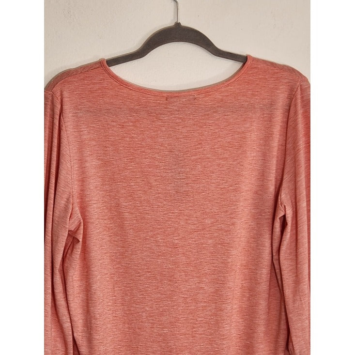 PGANDS Pink Smocked Cuff 3/4 Sleeve Tee Size Medium NWT