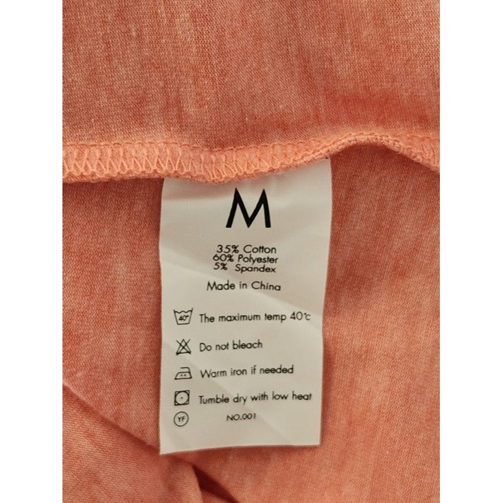 PGANDS Pink Smocked Cuff 3/4 Sleeve Tee Size Medium NWT