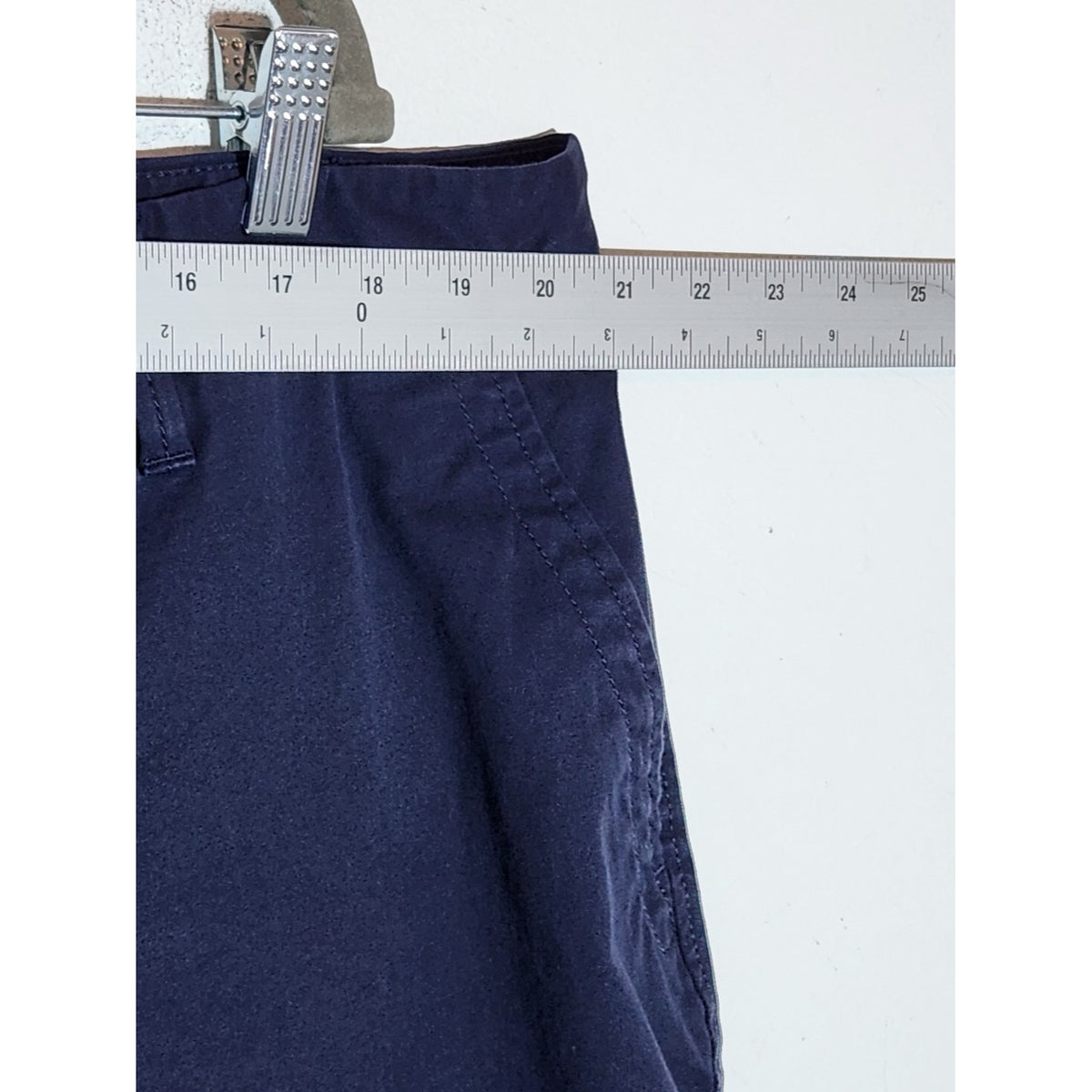 Talbots Navy Girlfriend Chino Shorts Cotton Blend Size 18W