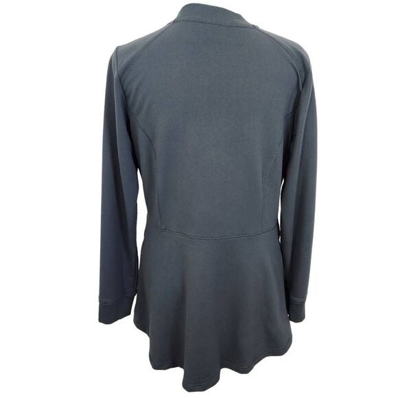 D&Co. Gray Knit Jacket Size XXS Casual Gray Zip Front Jacket Zip-Up Gray Jacket