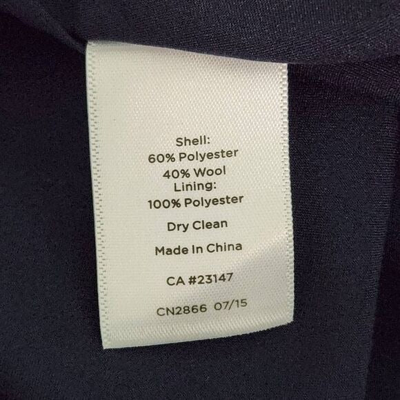 Talbots Navy and Red Polka Dot Wool Straight Skirt Size 14 Petite Preppy Skirt, New