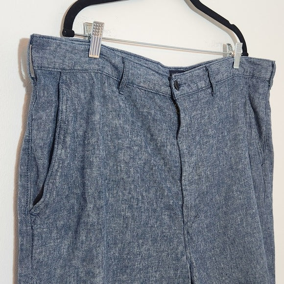 Levi's Men's Blue Chino Shorts Size 42 Mens Blue Linen Blend Shorts