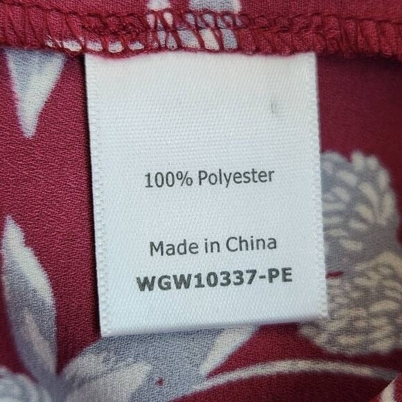 41 Hawthorn Burgundy Floral Top NWT Size XS Petite Floral Blouse Oxblood Top