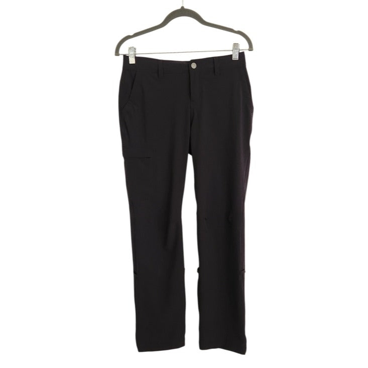 REI Womens Black Cargo Hiking Outdoor Pants Roll-Tab Hem Size 0 Petite