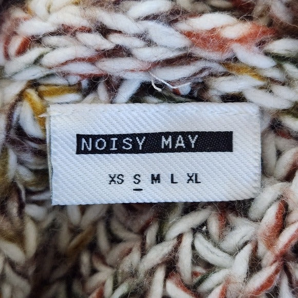 Noisy May Multi-Color Chunky Knit Sweater Vest Size Small Cropped Vest