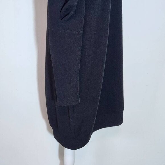 Yakira Bella Black Dress with Puffy Sleeves Size Medium Black Knee-Length Dress