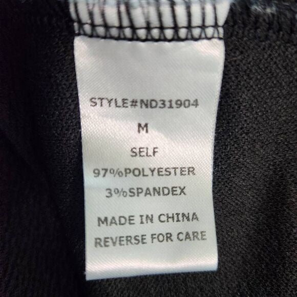 Yakira Bella Black Dress with Puffy Sleeves Size Medium Black Knee-Length Dress