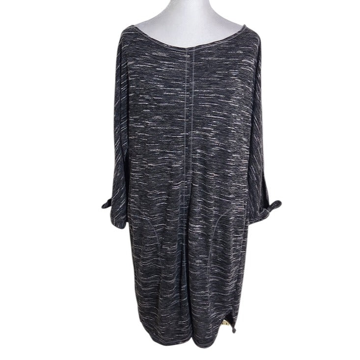 Max Studio Heathered Black Knit Mini Dress Size Medium