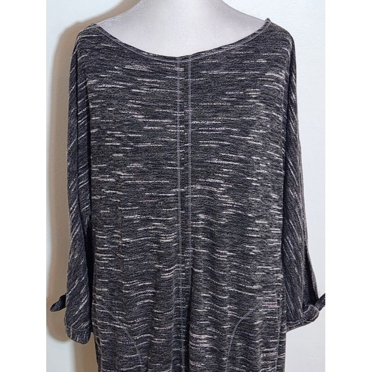 Max Studio Heathered Black Knit Mini Dress Size Medium