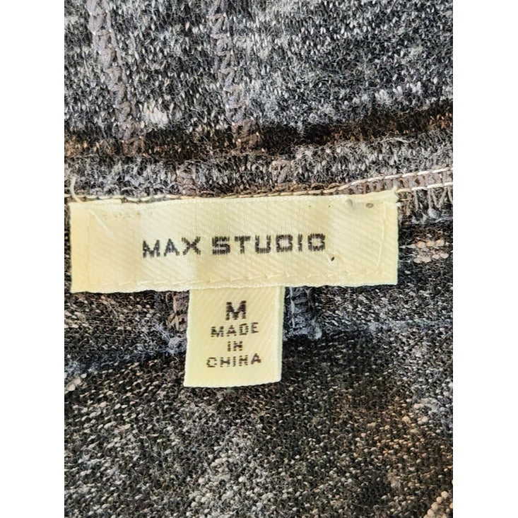 Max Studio Heathered Black Knit Mini Dress Size Medium