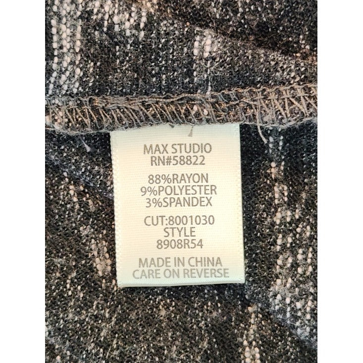 Max Studio Heathered Black Knit Mini Dress Size Medium