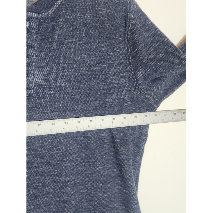 Alesbury Heather Blue Henley Shirt Size Large