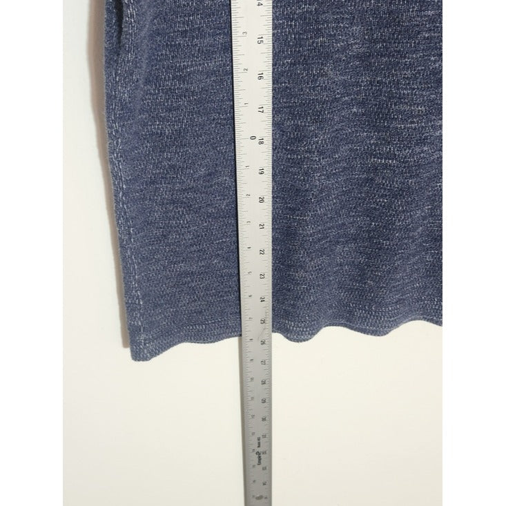 Alesbury Heather Blue Henley Shirt Size Large