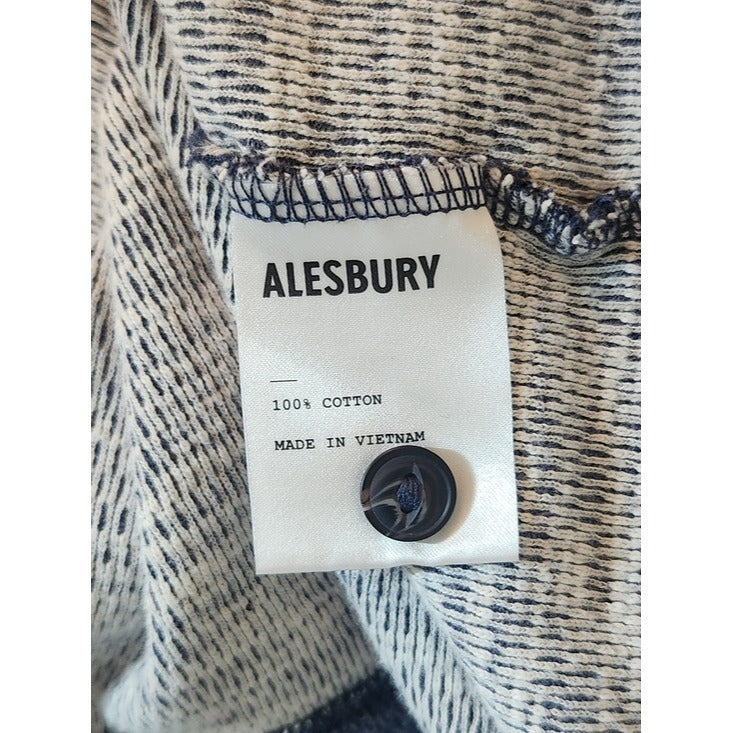 Alesbury Heather Blue Henley Shirt Size Large