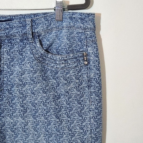 Bandolino Blue Print Denim Pedal Pushers Size 16 Bandolino Brady Shorts