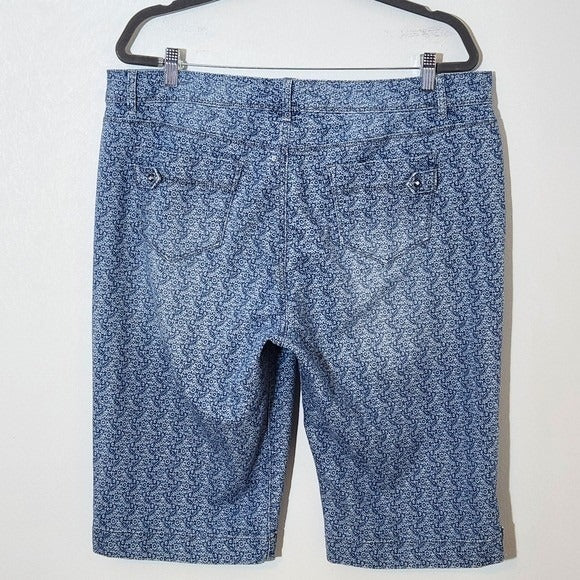 Bandolino Blue Print Denim Pedal Pushers Size 16 Bandolino Brady Shorts