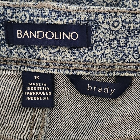 Bandolino Blue Print Denim Pedal Pushers Size 16 Bandolino Brady Shorts