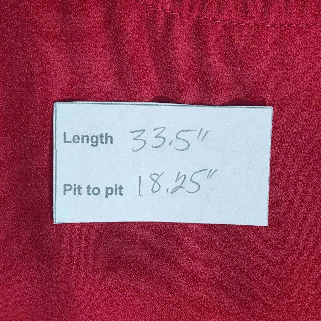 Caramela Red Ruffle Trim Mini Dress Size Small Oversized Red Mini Dress