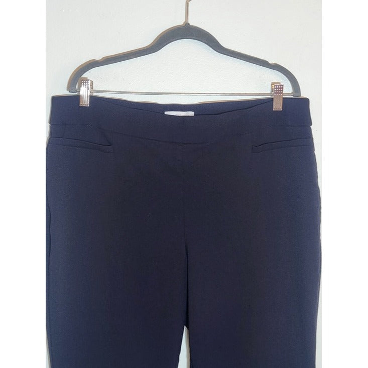 Liz Claiborne Navy Pull On Pants Size 18