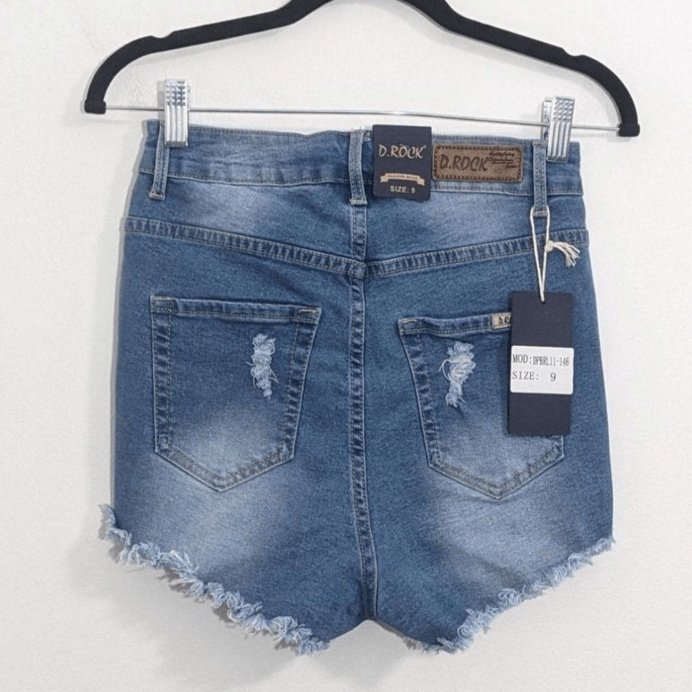 D. Rock High Rise Cut-Off Denim Shorts NWT Size 9 Cut Off Jean Shorts Distressed
