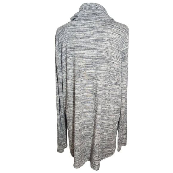 Lou & Grey Gray Cowl Neck Pullover Size Large Heather Gray Tunic