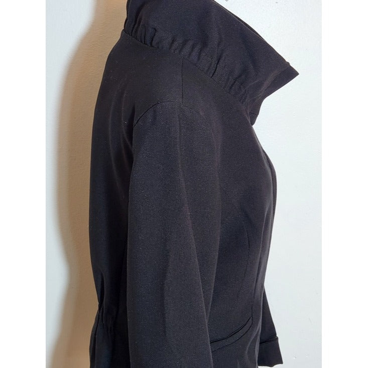 Randy Kemper Vintage Black Funnel Neck Zip Up Jacket Size 4