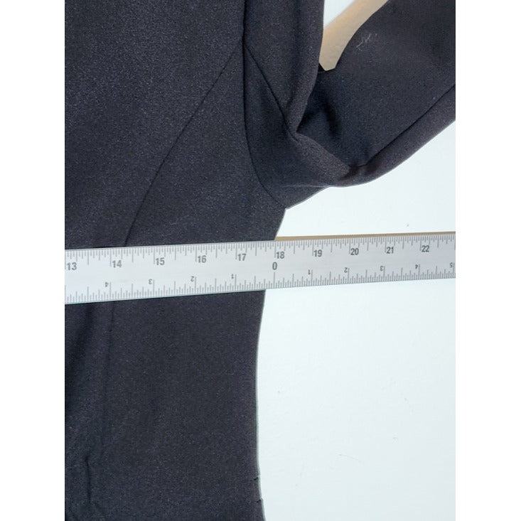 Randy Kemper Vintage Black Funnel Neck Zip Up Jacket Size 4