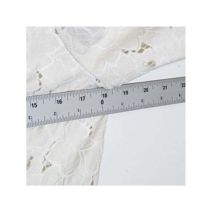 Cabi Cream Lace Button Down Shacket Size Medium