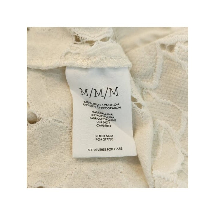 Cabi Cream Lace Button Down Shacket Size Medium