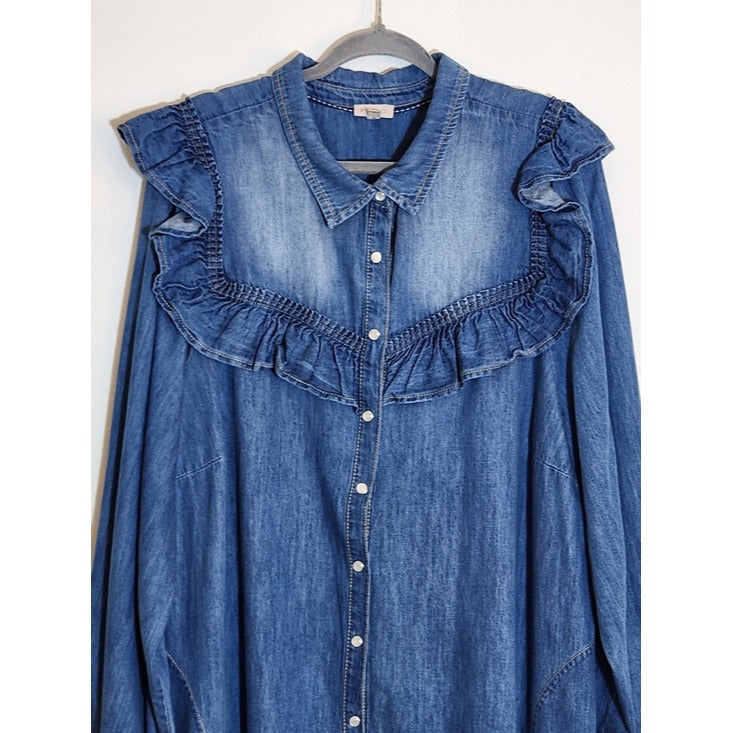 Pilcro Coastal Cowgirl Denim Mini Dress Size 3X