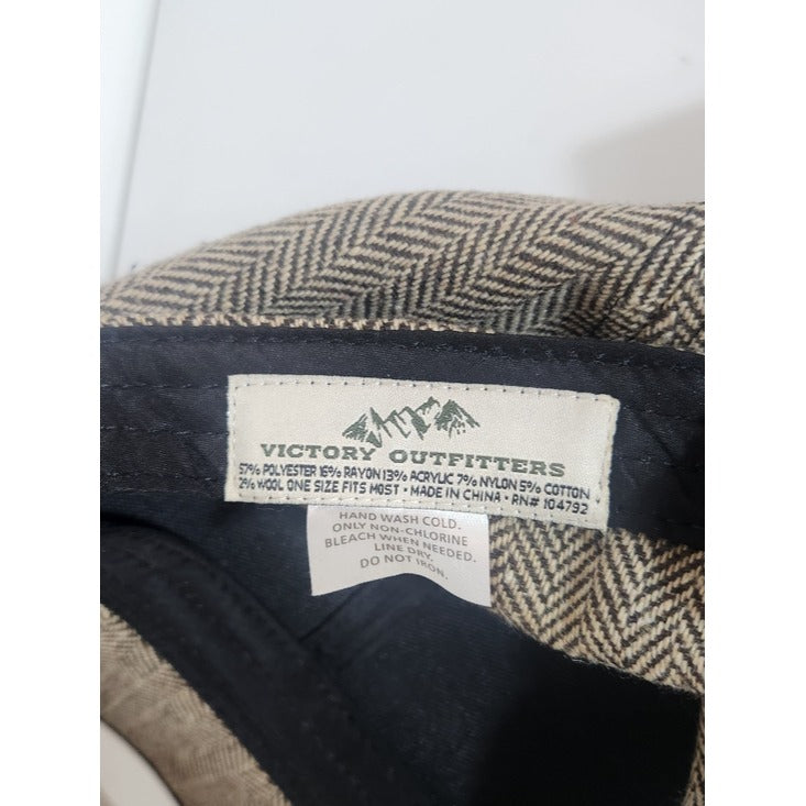 Victory Outfitters Brown Herringbone Tweed Baseball Hat One Size NWT