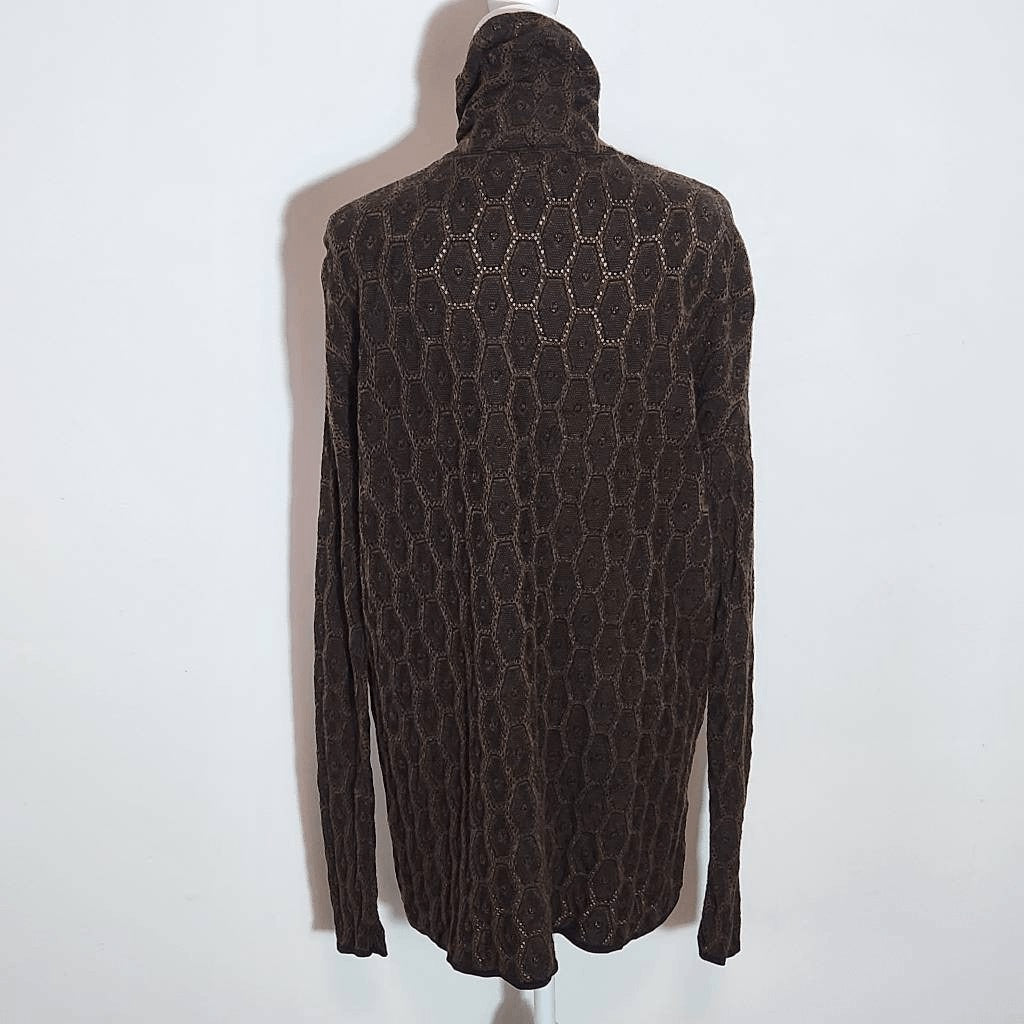 Peruvian Connection Brown Knit Turtleneck Size XS/Small Brown Turtleneck Tunic