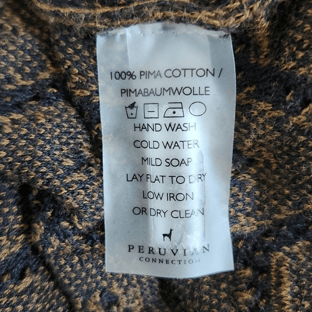 Peruvian Connection Brown Knit Turtleneck Size XS/Small Brown Turtleneck Tunic