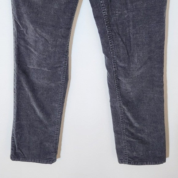 St. John's Bay Straight Leg Gray Corduroy Pants Size 12 Gray Cords