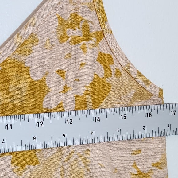 Self Contrast Gold and Blush Pink Print Mini Dress Size Small NWT Wedding Guest