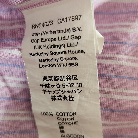 Gap Men's Purple Striped Button Down Shirt Size Medium Purple Slim Fit Shirt