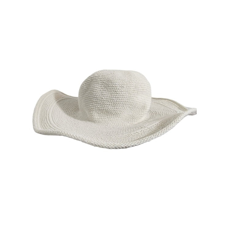 San Diego Hat Company White Woven Knit Sun Hat One Size