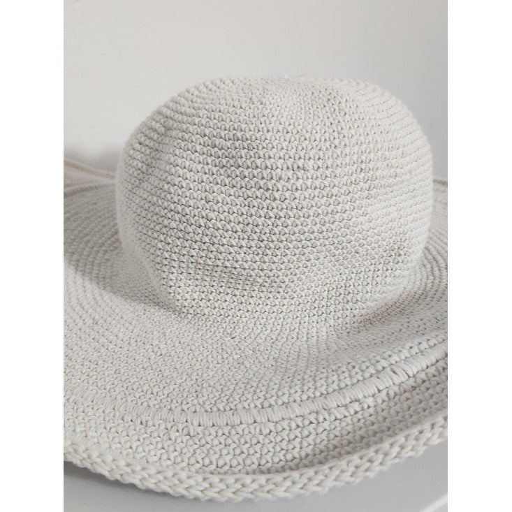 San Diego Hat Company White Woven Knit Sun Hat One Size