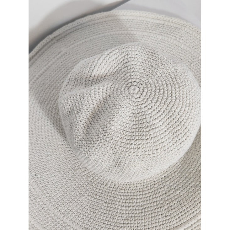 San Diego Hat Company White Woven Knit Sun Hat One Size