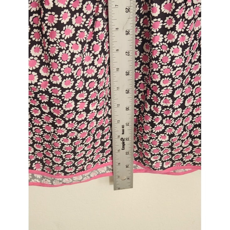 Umgee Pink and Black Floral Ruffle Cap Sleeve Mini Dress Size Small NWT