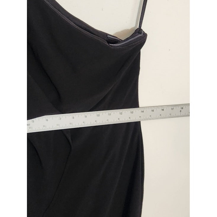 London Times Black One Shoulder Mini Cocktail Dress Size 8