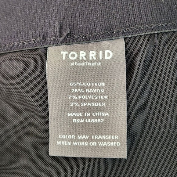 Torrid Black Distressed High Rise Denim Shorts Size 22 NWT