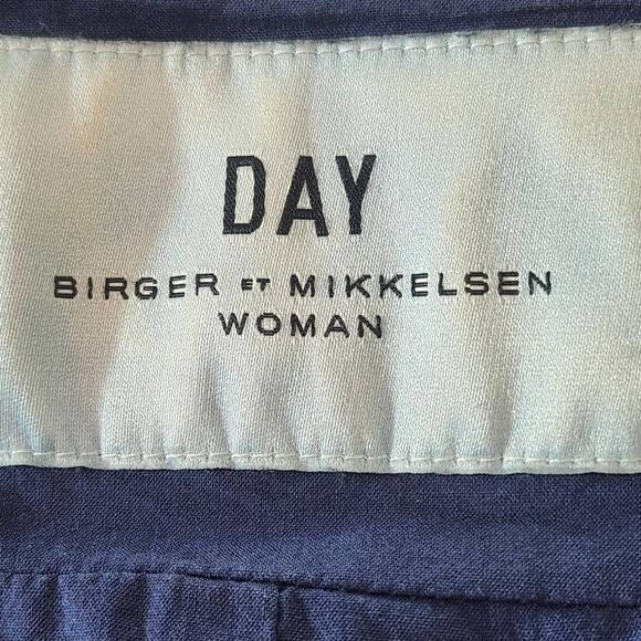 Day Birger et Mikkelsen Blue Chambray Distressed Linen Jacket Size Small 36