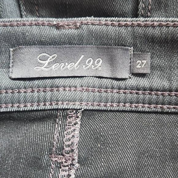 Level 99 Charcoal Gray Tanya High-Rise Skinny Jeans Size 27