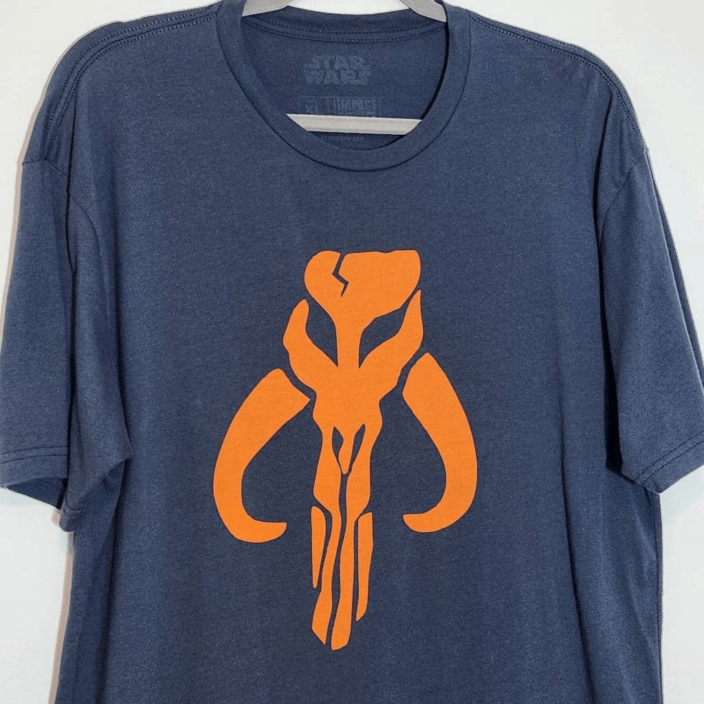 Star Wars Navy The Mandalorian Tee Size XL Men's Mandalorian T-Shirt